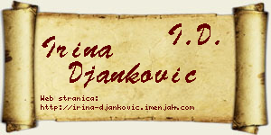 Irina Đanković vizit kartica